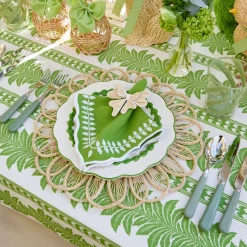 Green Laurel Dinner & Starter Plates (Set of 8)
