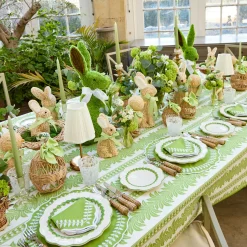 Green Laurel Dinner & Starter Plates (Set of 8)