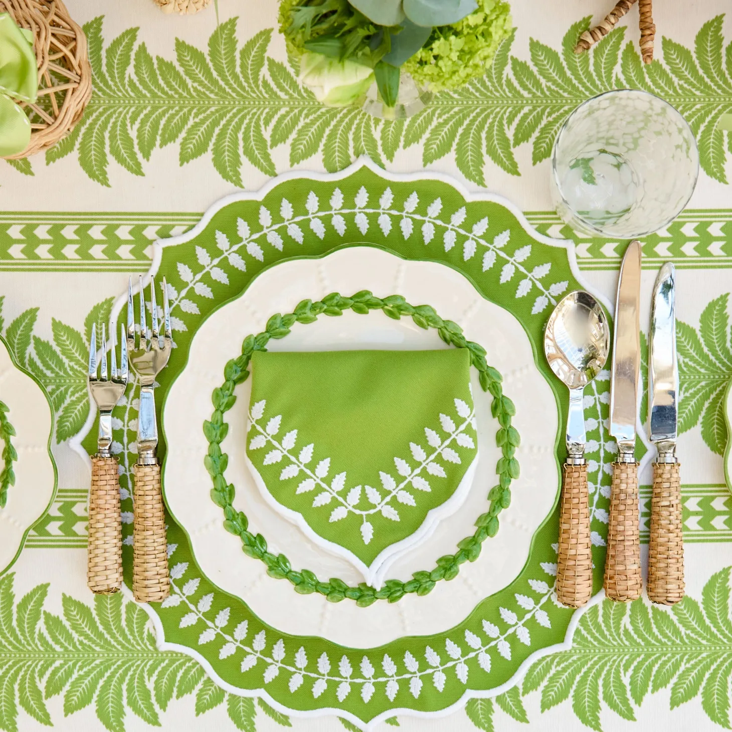 Green Laurel Dinner Plate