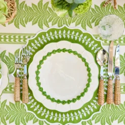 Green Laurel Dinner Plates (Set of 4)