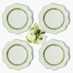 Green Laurel Starter Plates (Set of 4)