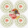 Green Laurel Tulip Dinner & Starter Plates (Set of 8)