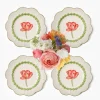 Green Laurel Tulip Starter Plates (Set of 4)