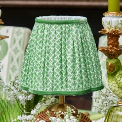Green Lotus Lampshade (18cm)