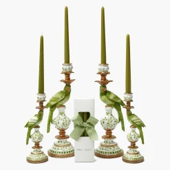 Green Parrot Candle Set