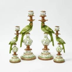 Green Parrot Candle Set