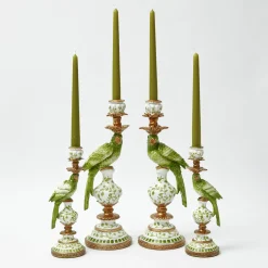 Green Parrot Candle Set