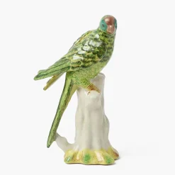 Green Porcelain Parrot (Pair)
