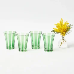 Green Positano Glasses (Set of 4)
