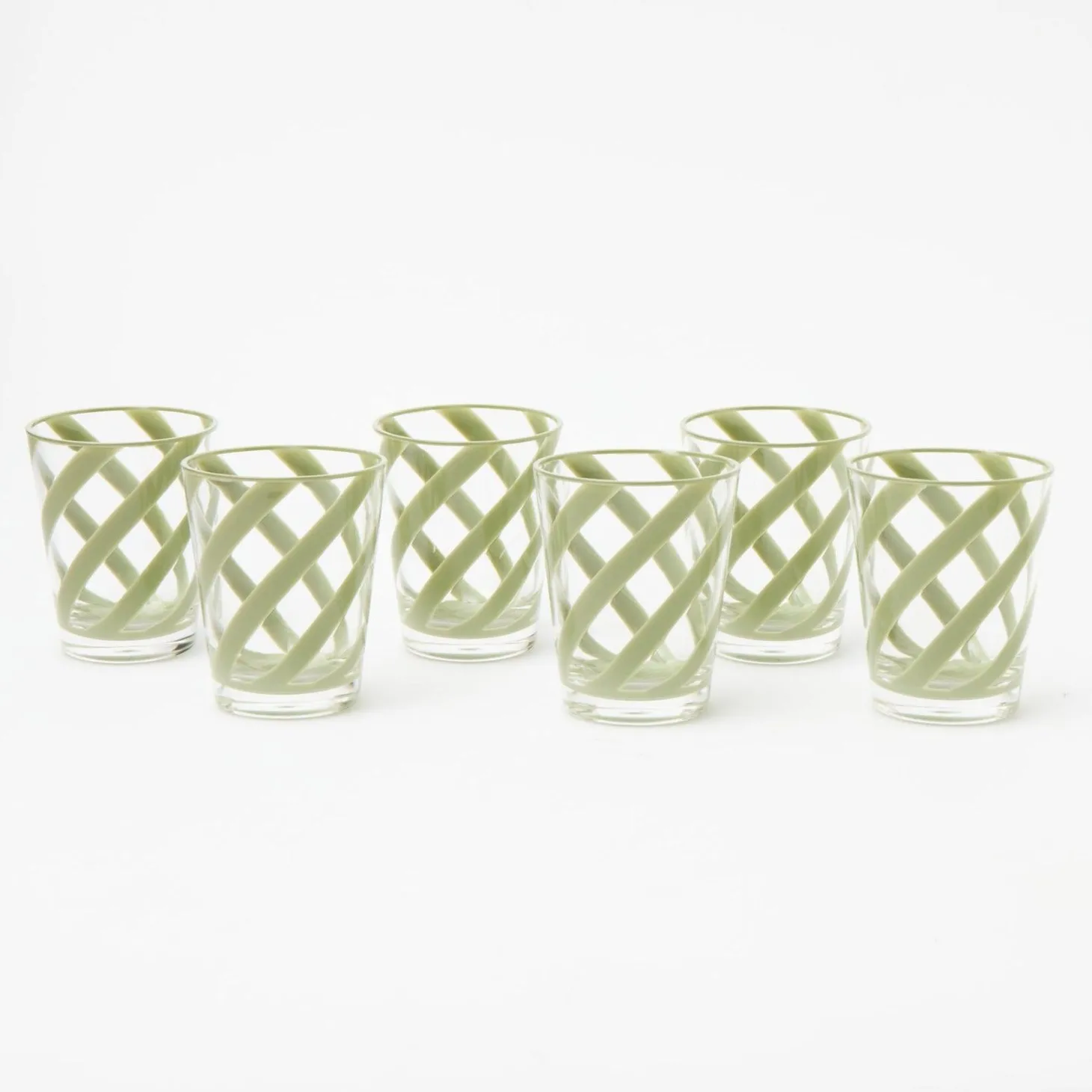 Green Swirl Outdoor Glasses (Set of 6)