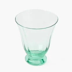 Green Tulip Water Glasses (Set of 4)