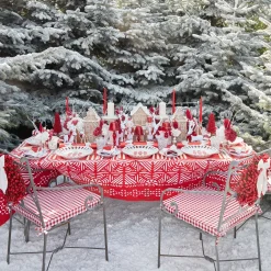 Gretel Applique Red Tablecloth