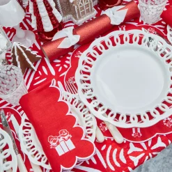 Gretel Applique Red Tablecloth