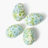 Hand Painted Green & Blue Pastel Eggs (Set of 4)