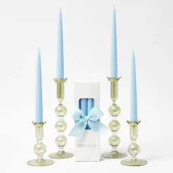 Handmade Ice Blue Candles (Set of 8)