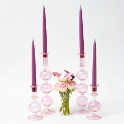 Handmade Purple Candles (Set of 8)