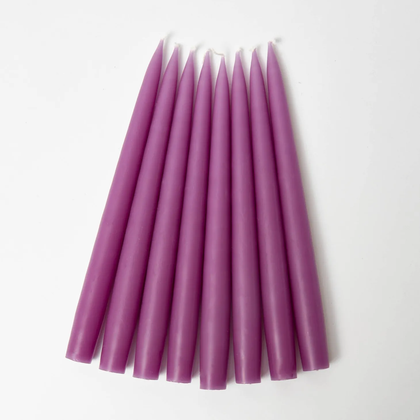 Handmade Purple Candles (Set of 8)