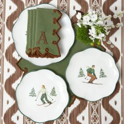 Heidi & Hans Skier Dinner Plate  (Set of 4)