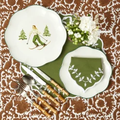 Heidi & Hans Skier Dinner Plate  (Set of 4)