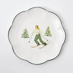 Heidi & Hans Skier Dinner Plate  (Set of 4)