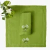 Hydrangea Green Linen Napkins (Set of 4)