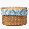 Isabella Rattan Basket with Ikat Liner (Medium)
