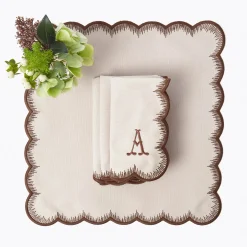 Isabella Taupe & Chocolate Napkins (Set of 4)