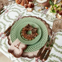 Isabella Taupe & Chocolate Napkins (Set of 4)