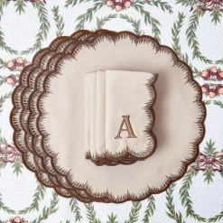 Isabella Taupe & Chocolate Placemats (Set of 4)