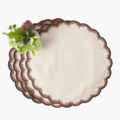 Isabella Taupe & Chocolate Placemats (Set of 4)