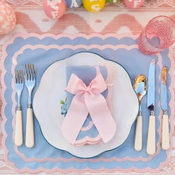 Isla Blue & Pink Placemats & Napkins (Set of 4)