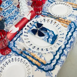 Isla Blue Toile Tablecloth