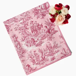 Isla Pink Toile Tablecloth