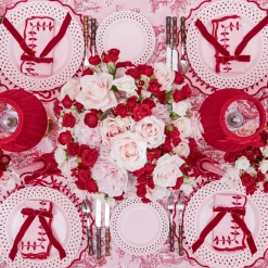 Isla Pink Toile Tablecloth