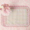 Isla Putty & Pink Gingham Placemats (Set of 4)