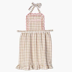 Isla Putty & Pink Gingham Apron