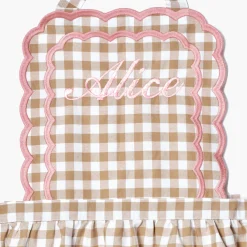 Isla Putty & Pink Gingham Apron