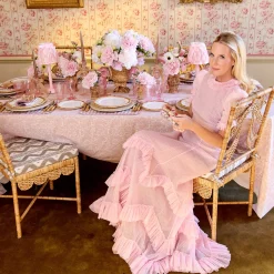 Isla Putty & Pink Gingham Placemats & Napkins (Set of 4)
