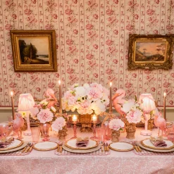 Isla Putty & Pink Gingham Placemats & Napkins (Set of 4)
