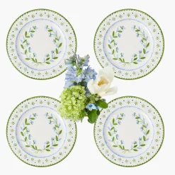 Josephine Green & Blue Starter Plates (Set of 4)