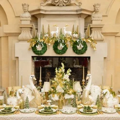 Josephine Olive & Gold Garland Dinner Plate