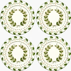 Josephine Olive & Gold Garland Dinner Plate