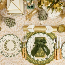 Josephine Olive & Gold Garland Starter Plate