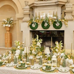 Josephine Olive & Gold Garland Starter Plate