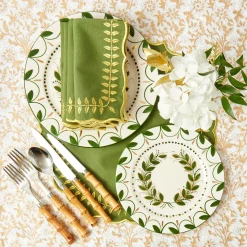 Josephine Olive & Gold Garland Starter Plate