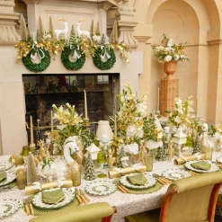 Josephine Olive & Gold Garland Starter Plate