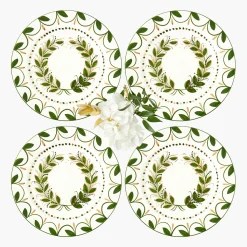 Josephine Olive & Gold Garland Starter Plate
