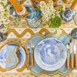 Julia Blue Marbled Dinner Plate