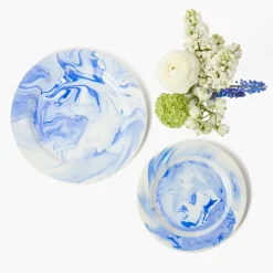 Julia Blue Marbled Starter Plate