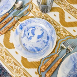 Julia Blue Marbled Starter Plate